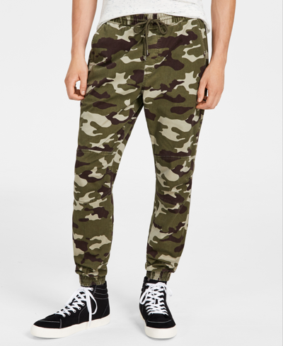 Sun + Stone Men's Articulated Camo Jogger Pants, Created For Macy's In Simple Sage Combo