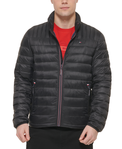 Tommy Hilfiger Men's Packable Quilted Puffer Jacket In Black