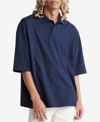 Calvin Klein Men's Regular-fit Smooth Cotton Monogram Logo Polo Shirt In Dark Sapphire