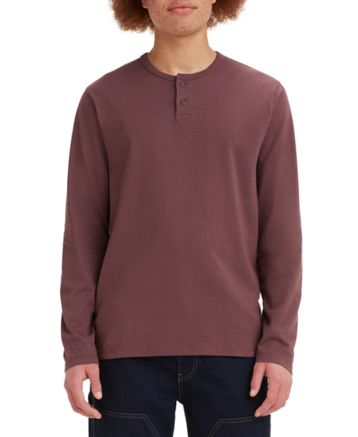 Levi's Men's Standard Fit Long Sleeve Henley T-shirt In Huckleberry