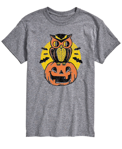 Airwaves Men's Owl Pumpkin Classic Fit T-shirt In Gray