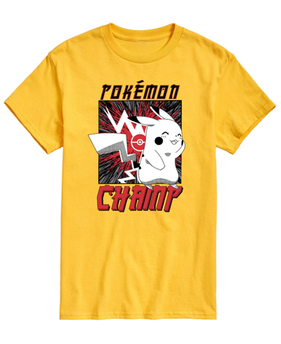 Airwaves Men's Pokemon Champ Graphic T-shirt In Yellow