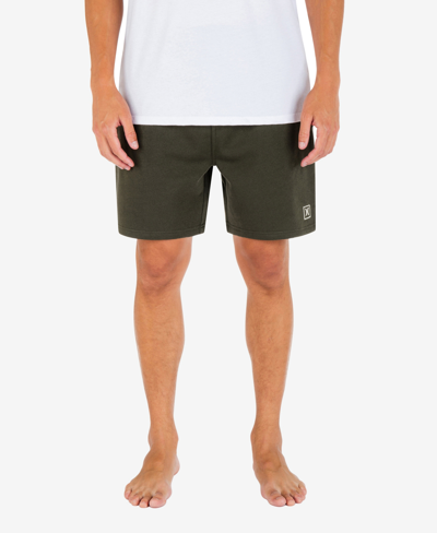 Hurley Men's Icon Boxed Drawcord Closure Short Shorts In Cargo