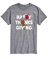 Airwaves Men's Short Sleeve Peanuts Happy Thanks Giving T-shirt In Gray
