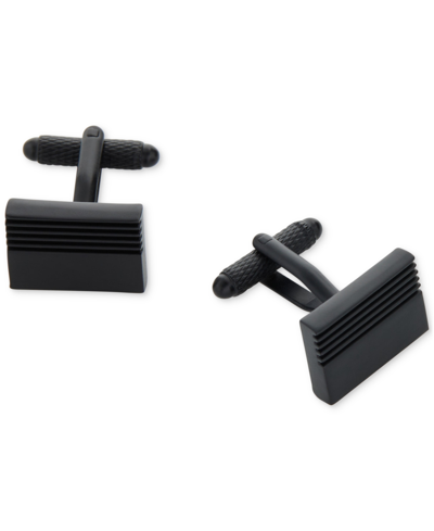 Perry Ellis Portfolio Men's Gunmetal Cufflinks In Black