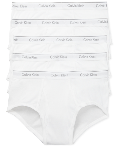 Calvin Klein Men's 5-pack Cotton Classics Briefs Underwear In White