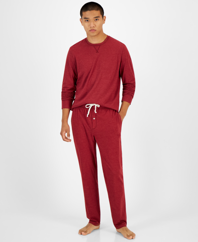 Sun + Stone Men's Armor Sun Wash Pajama Shirt, Created For Macy's In Red