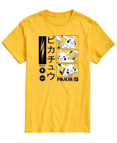 Airwaves Men's Pokemon Kanji Pika Graphic T-shirt In Yellow