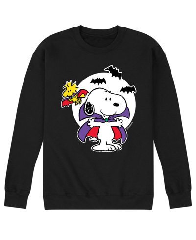 Airwaves Men's Peanuts Snoopy Vampire Fleece T-shirt In Black