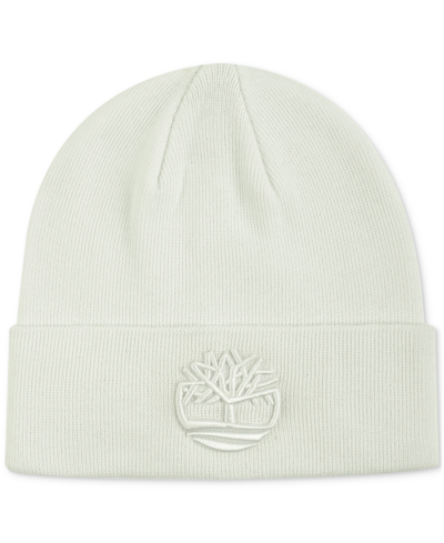 Timberland Men's Tonal 3d Embroidery Beanie In Cream