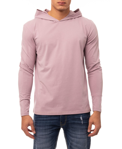 X-ray Men's Soft Stretch Long Sleeve Hoodie In Dusty Lavender