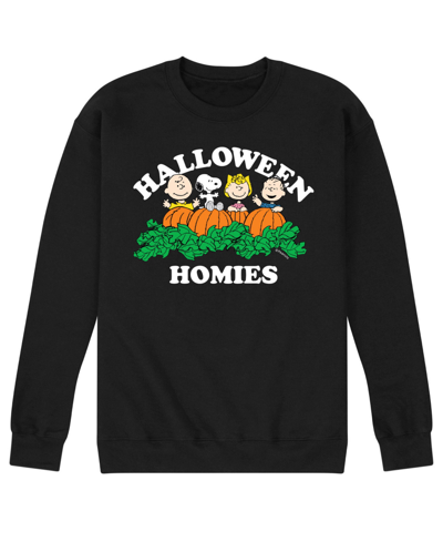 Airwaves Men's Peanuts Halloween Homies Fleece T-shirt In Black