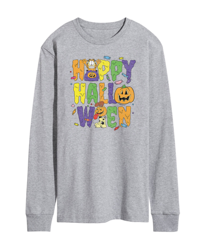 Airwaves Men's Garfield Happy Halloween Long Sleeve T-shirt In Gray