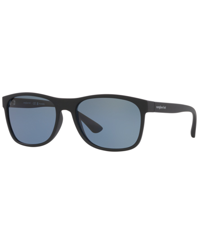 Sunglass Hut Collection Men's Polarized Sunglasses, Hu202058-p In Matte Black