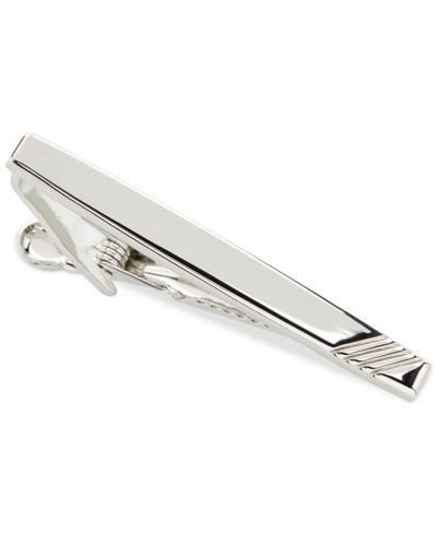 Perry Ellis Portfolio Men's Triple-stripe Tie Bar In Silver