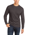 CLUB ROOM MEN'S THERMAL CREWNECK SHIRT, CREATED FOR MACY'S