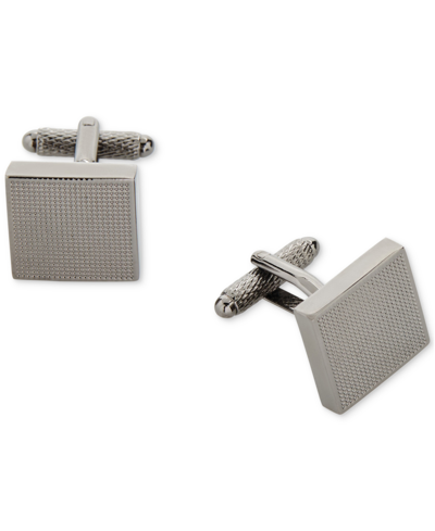 Perry Ellis Portfolio Men's Grid Cufflinks In Gunmetal