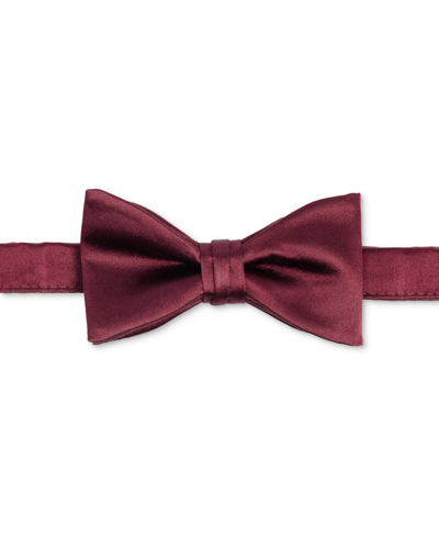 Construct Men's Satin Pre-tied Bow Tie In Wine