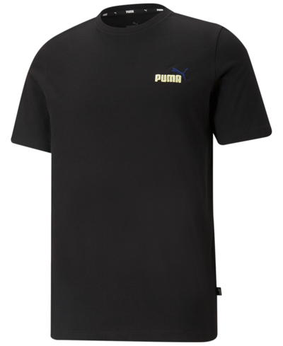 Puma Men's Embroidered Logo T-shirt In Medium Grey Heather