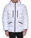 TOMMY HILFIGER MEN'S FASHION SHINE QUILTED HOODED PUFFER JACKET