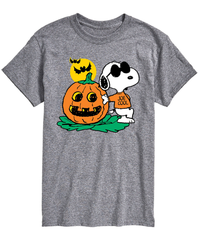 Airwaves Men's Peanuts Joe Cool Pumpkin T-shirt In Gray