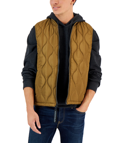 Hawke & Co. Men's Onion Quilted Vest In Bark