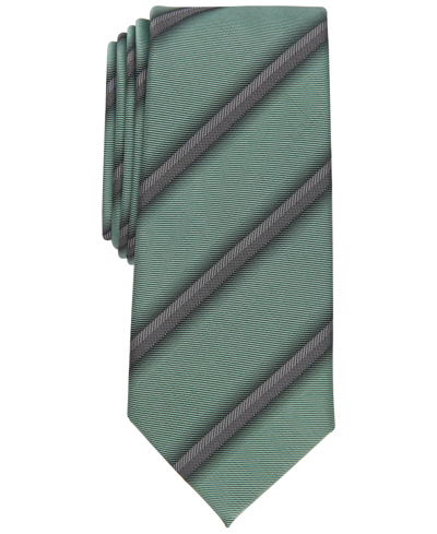 Alfani Men's Desmet Striped Slim Tie, Created For Macy's In Mint