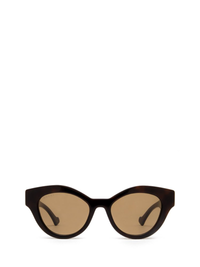 Gucci Eyewear Round Frame Sunglasses In Black