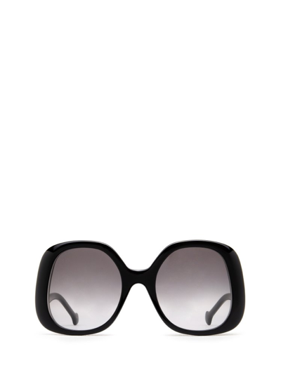 Gucci Oval-frame Sunglasses In Black