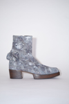 ACNE STUDIOS DIGITAL PRINT LEATHER ANKLE BOOTS