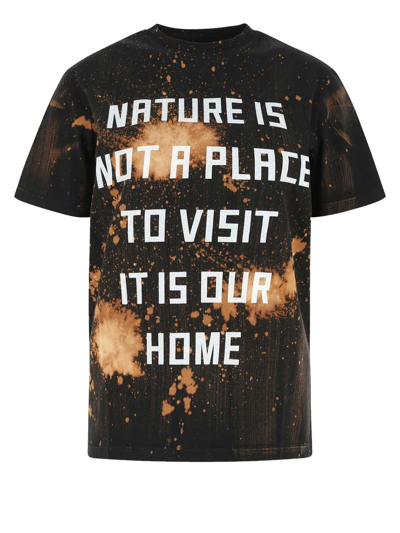 Golden Goose Bleached Printed Cotton-jersey T-shirt In Multicolor