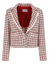 Ferragamo Patterned Boxy Jacket In Multicolor
