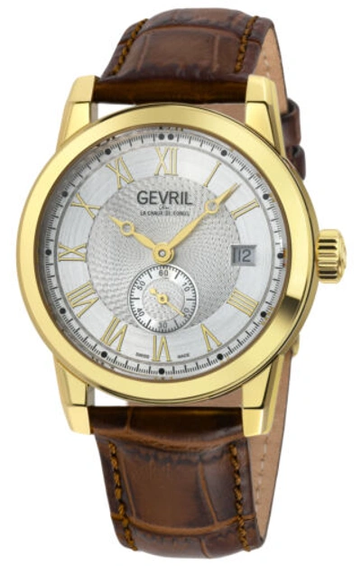Pre-owned Gevril Men's 25005l Madison Swiss Automatic Eta 2895 Date Limited Edition Watch