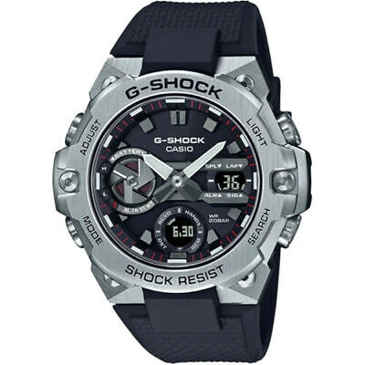 Pre-owned Casio G-shock Gst-b400-1ajf G-steel Carbon Core Guard Bluetooth Solar Men Watch