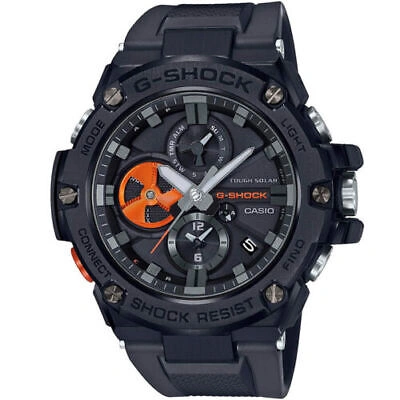 Pre-owned Casio G-shock Gst-b100b-1a4jf Limited G-steel Bluetooth Ios Android Solar Watch