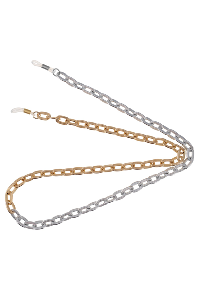 Talis Chains Monte Carlo Duo Silver And Gold Glasses Chain In Metallic