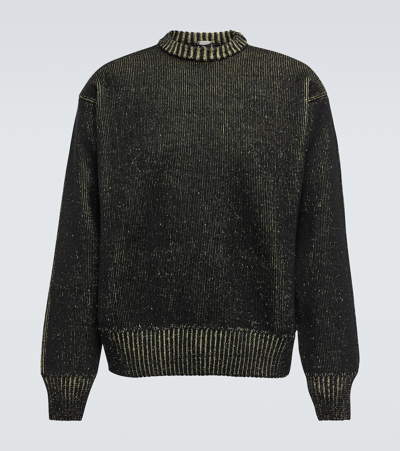 Gr10k Aimless Compact Wool-blend Sweater In Black