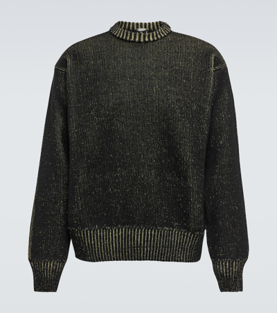 Gr10k Aimless Compact Wool-blend Jumper In Black