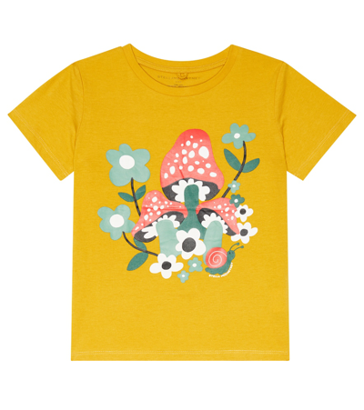 Stella Mccartney Kids' Printed Cotton Jersey T-shirt In Giallo