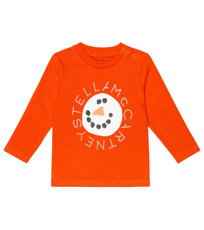 Stella Mccartney Baby Printed Cotton T-shirt In Rosso
