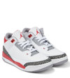 Nike Little Kids' Air Jordan Retro 3 Basketball Shoes In White/fire Red/black/cement Grey