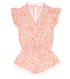 Poupette St Barth Sasha Floral Playsuit In Pink Magnolia