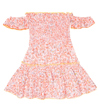 Poupette St Barth Aurora Floral Cotton Dress In Pink Magnolia