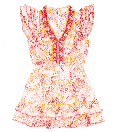 Poupette St Barth Kids' Camila Floral Dress In Red