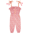 Poupette St Barth Astra Floral Jumpsuit In Light Pink Paquerette