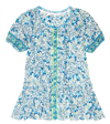 Poupette St Barth Andrea Floral Dress In Blue Mini Jonquille