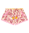 Poupette St Barth Lulu Printed Shorts In Yellow Cactus