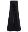 Joseph Brompton High-rise Wide-leg Jeans In Black