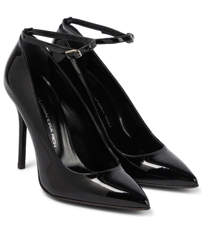 Alessandra Rich Patent Leather Pumps In Black