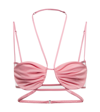 NENSI DOJAKA MESH AND GEORGETTE HALTERNECK BRA